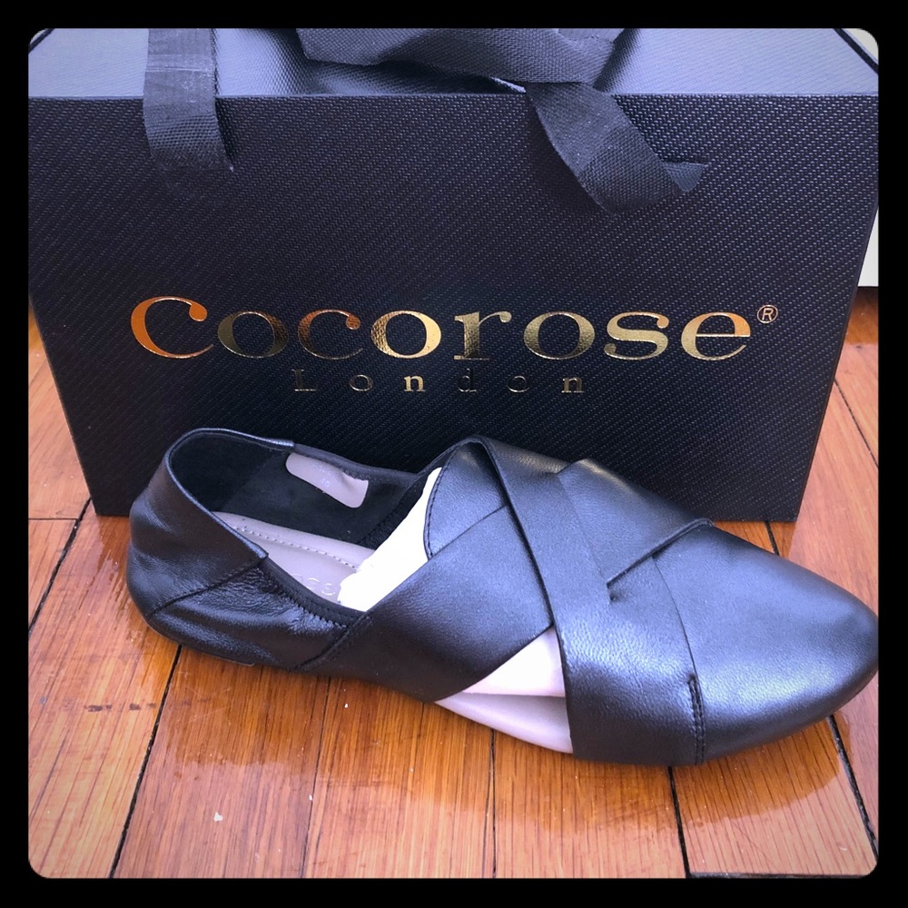 Cocorose Charcoal “hackney” flats, size EU 40